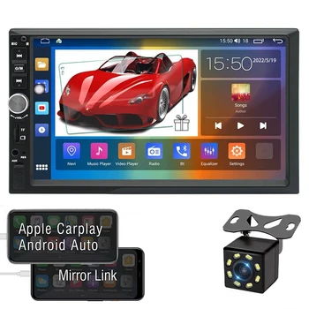 Univerzální Android Auto Carplay 2 Din autorádio Stereo 7 PALCOVÝ Dotykový Displej Multimediální Přehrávač BT Autoaudio FM Přijímač Mirror Odkaz
