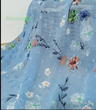 V létě nádherná květina střih šifon tkaniny, měkké tištěné šaty tkaniny, Hanfu tričko oblečení tkaniny.