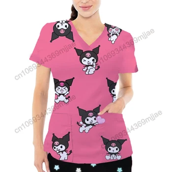V-neck Graphic T Košile Dámské Oblečení Sestra Jednotné Crop Top Žena Y2k Dámské tričko Kapsy Tričko pro Ženy Oblečení Sexy