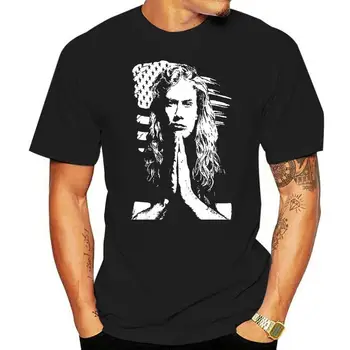 Vlastní Dave Mustaine Vlajka US T-Shirt Pánské Fitness T-shirt