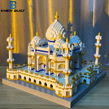 VĚDĚL, POSTAVENÝ Indický Taj Mahal Model Hračky Micro Mini Stavební Bloky pro Dospělé Sestavit Dekorace Město Proslulé Architektury Cihly