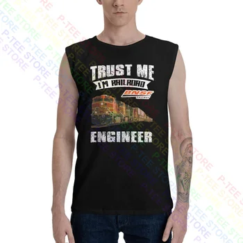 Věř Mi, že jsem Železnice Bnsf Railway Engineer Tank Topy Vesta bez Rukávů Tričko Top Design Hip Hop Nejlepší Kvality