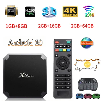 X96 Mini TV Box H313 Quad Core Android 10.0 4G WiFi HD 4K H. 265 HDR10 Smart Media Přehrávač 3D domácí kino 2GB 64GB Iptv TELEVIZE