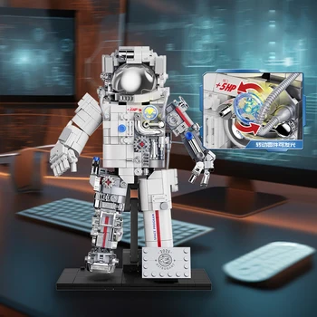 Mega Astronaut Semi Dekonstrukce Mechanická Konstrukce Cihla Model Vesmíru Průzkum Stavební Blok Vzdělávací Hračka Pro Dárek