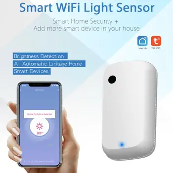 Tuya Wifi Světelný Senzor Inteligentní Osvětlení Senzor Jasu Detektor Detektor Osvětlení Inteligentní Upgrade Osvětlení Controller